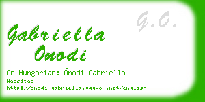 gabriella onodi business card